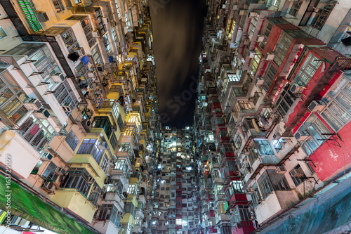 Building in Hong Kong at night