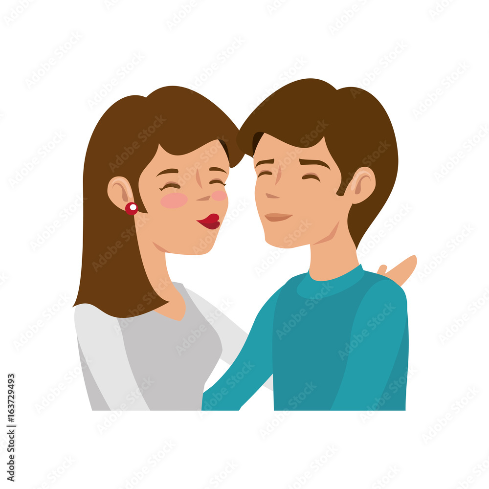 couple in love icon over white background colorful design vector illustration