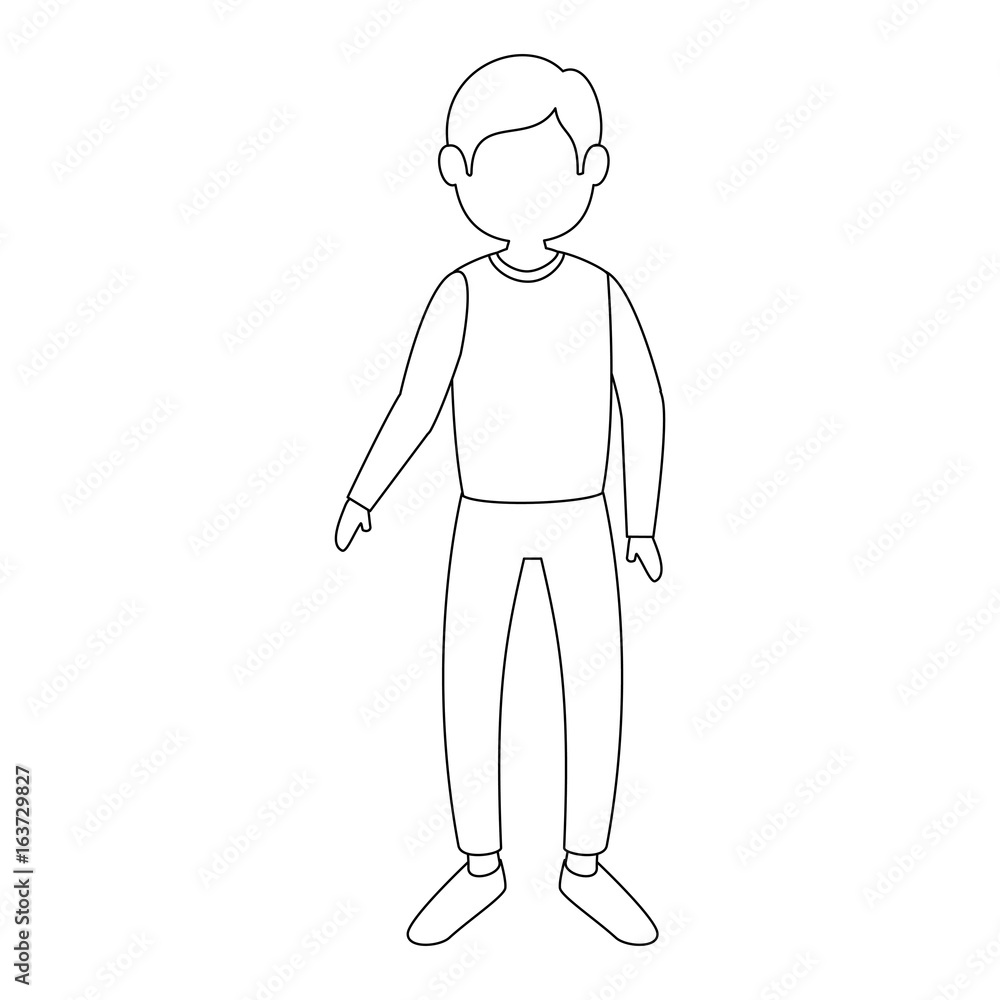 man wearing casual clothes icon over white background vector illustration man wearing casual clothes icon over white background vector illustration
