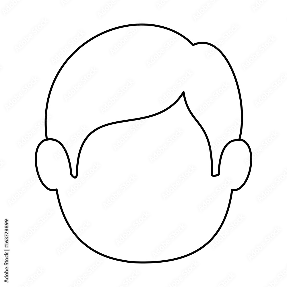 man face icon over white background vector illustration