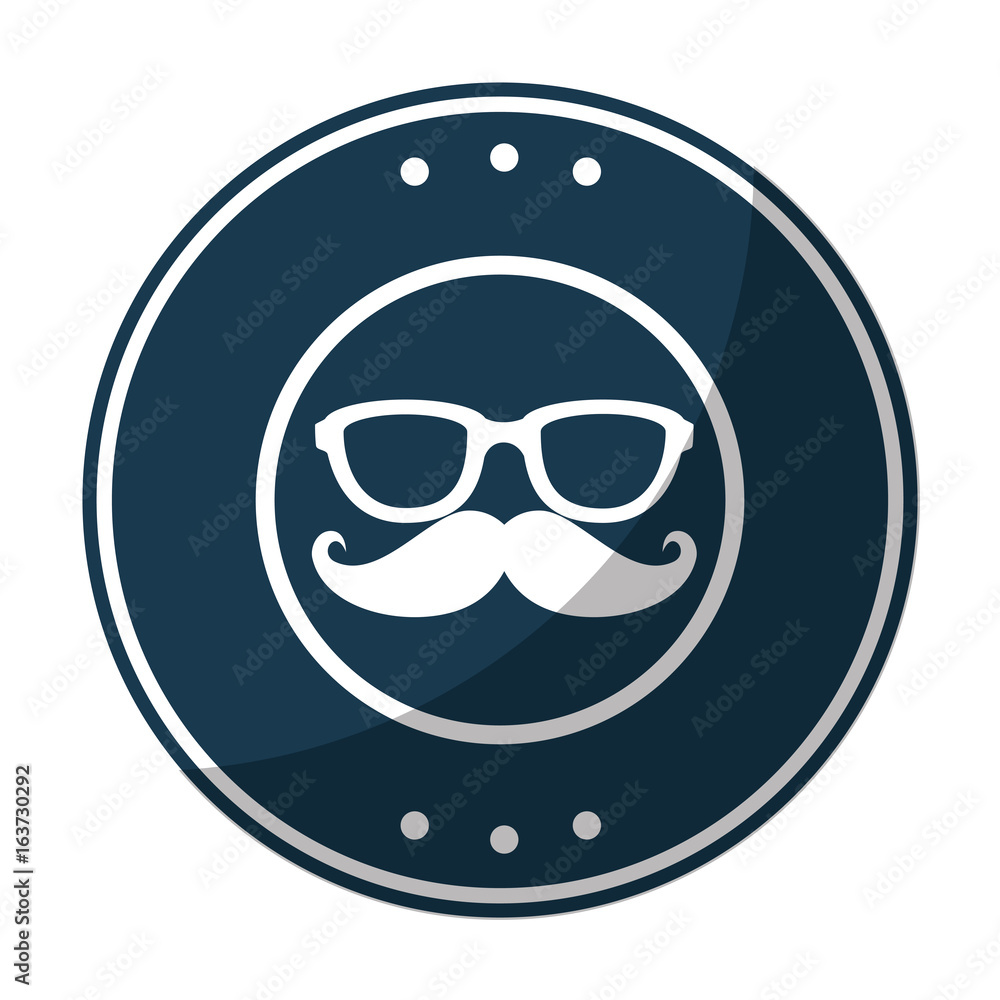 seal stamp with mustache icon vector illustration graphic design seal stamp with mustache icon vector illustration graphic design