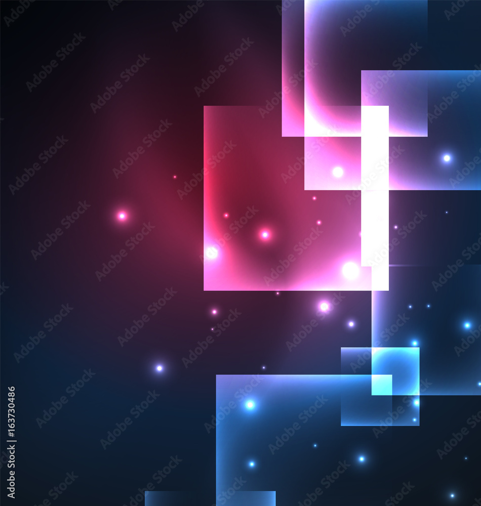 Obraz premium Dark background design with squares and shiny glowing effects