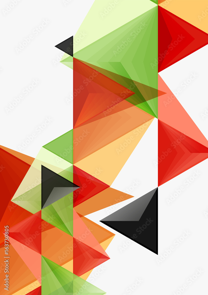 Triangular low poly vector a4 size geometric abstract template Triangular low poly vector a4 size geometric abstract template