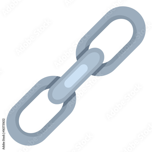 Vector Single Basic Link Icon - Chain with 3 units