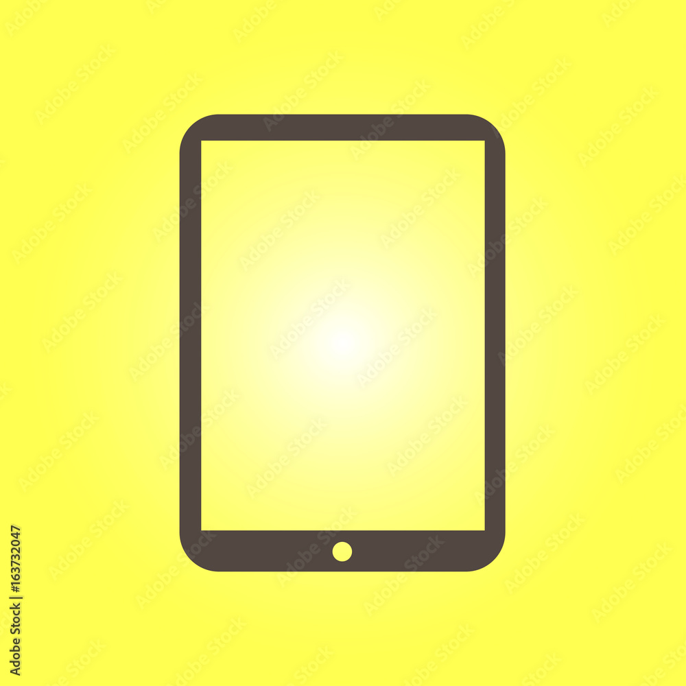 Modern digital tablet PC icon. Flat design icon. Modern digital tablet PC icon. Flat design icon.