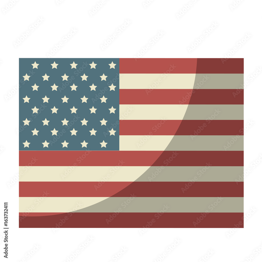 Obraz premium usa country flag icon over white background colorful design vector illustration