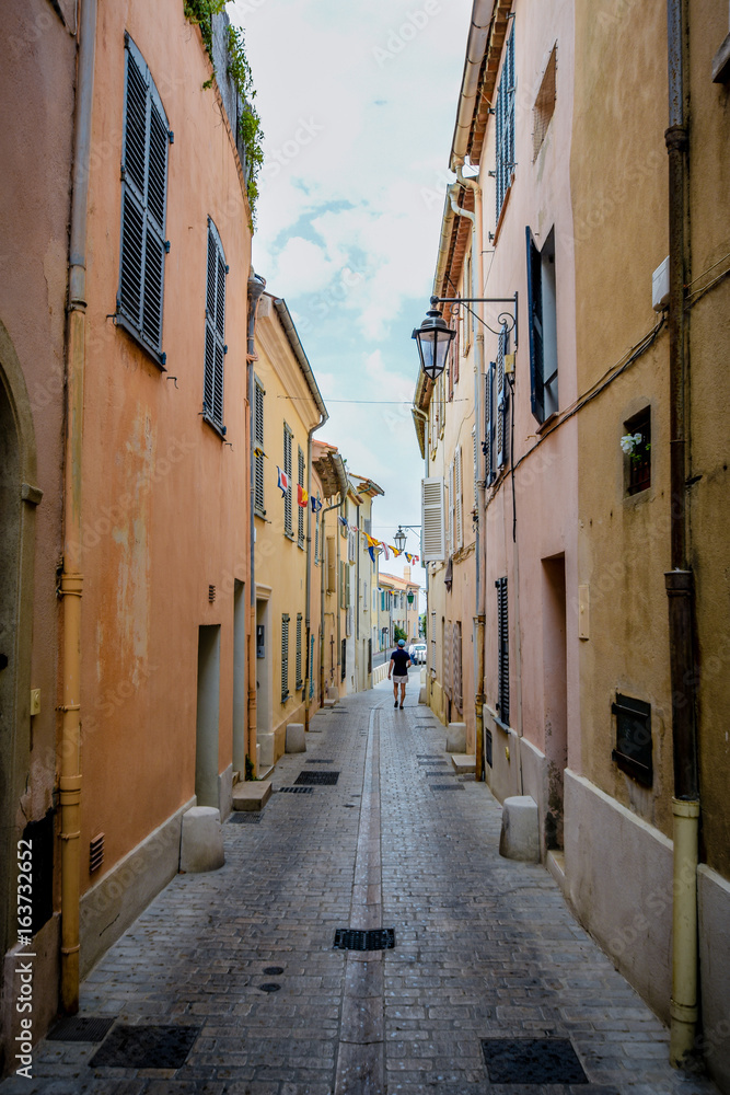 Old French Street in Saint Tropez.