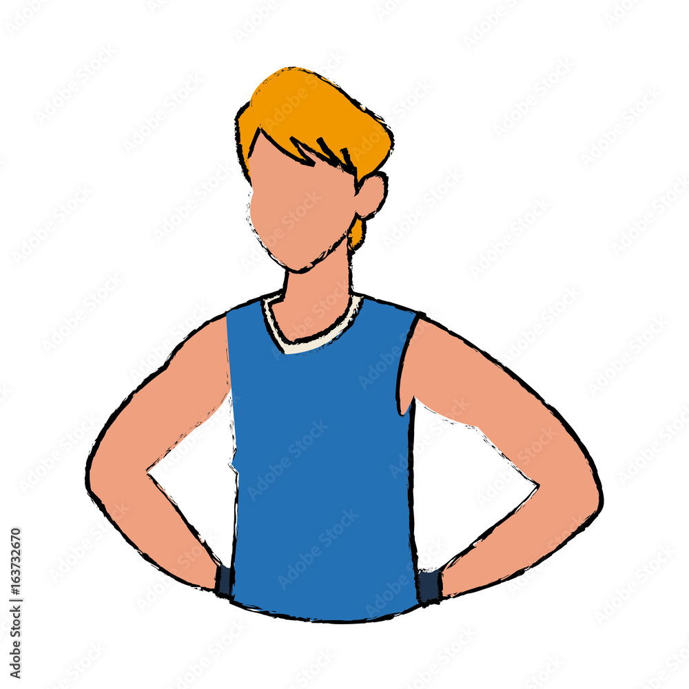 athletic man fitness sport character athletic man fitness sport character