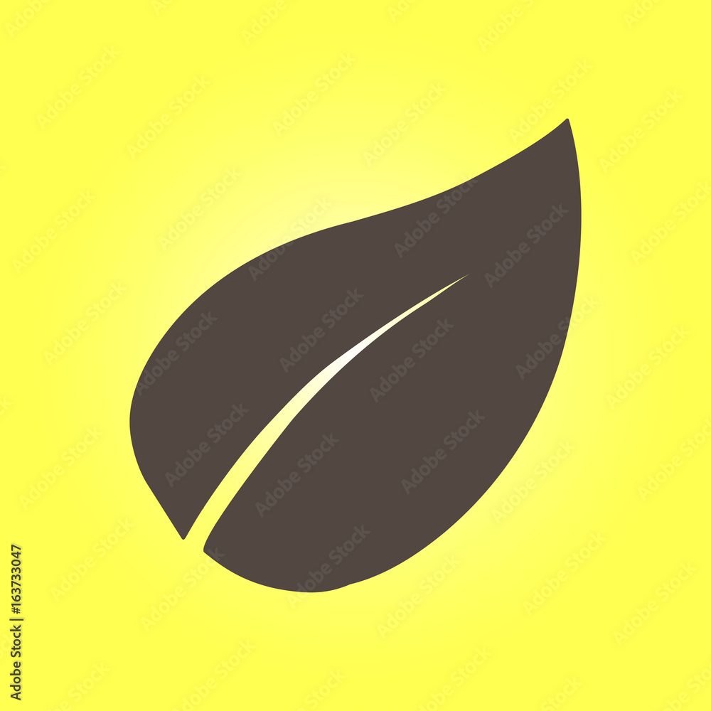 Leaf icon. Fresh natural product. Organic product symbol. Flat design style. Leaf icon. Fresh natural product. Organic product symbol. Flat design style.