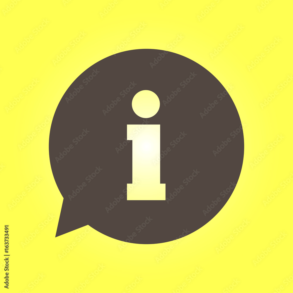Info speech bubble symbol. Flat design style. Info speech bubble symbol. Flat design style.