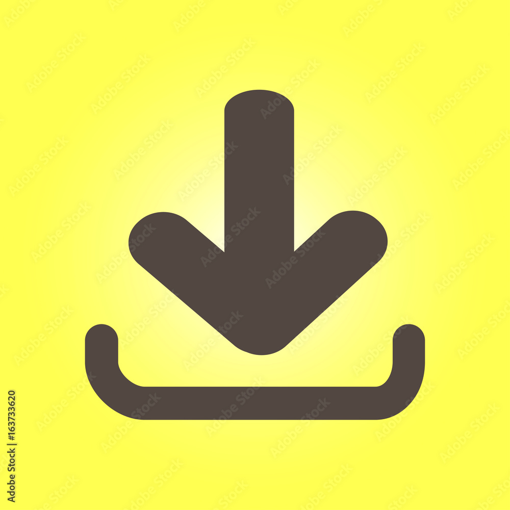 Download icon. Upload button. Flat design style. Download icon. Upload button. Flat design style.
