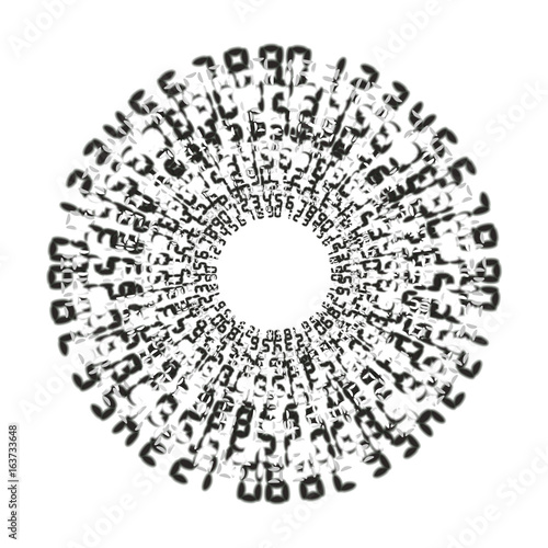 Abstract illustration. Vector streaming binary code background.