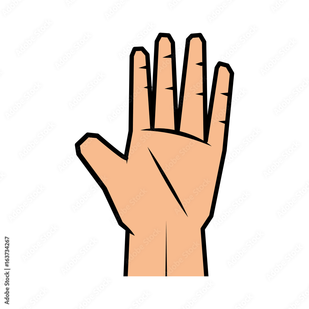 human hand icon over white background vector illustration human hand icon over white background vector illustration