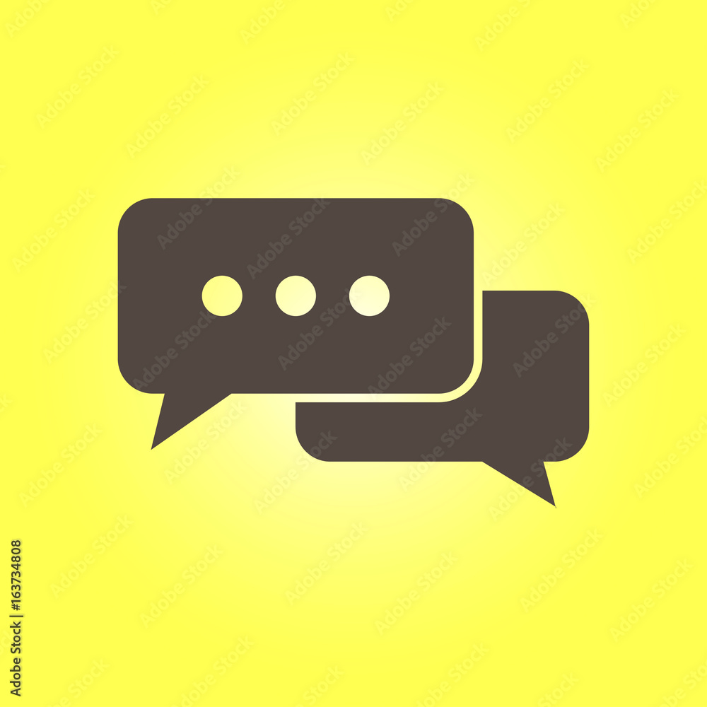 Icon of dialog vector illustration. Flat design style. Icon of dialog vector illustration. Flat design style.