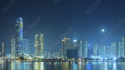 Panorama of Hong Kong City at night