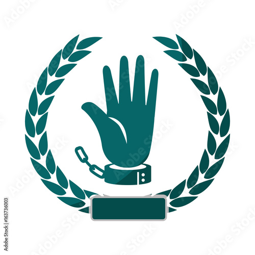 Chain of slavery icon vector illustration graphic design