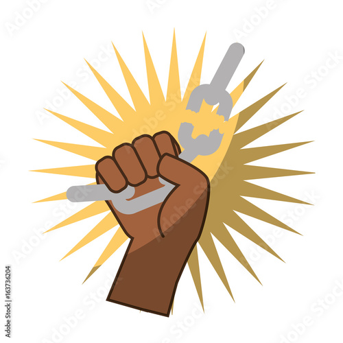Chain of slavery icon vector illustration graphic design