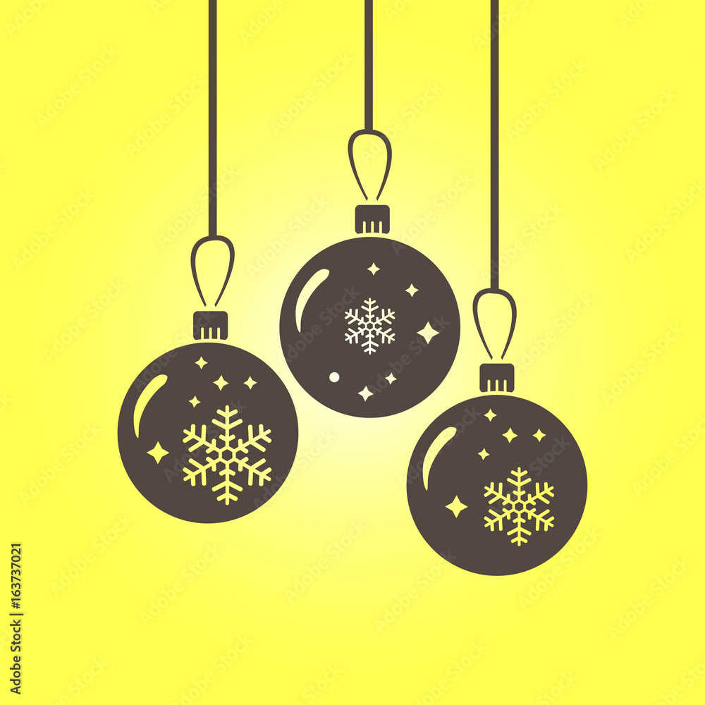 Christmas balls icon. New Year decoration. All to celebrate the New Year and Christmas. Christmas balls icon. New Year decoration. All to celebrate the New Year and Christmas.