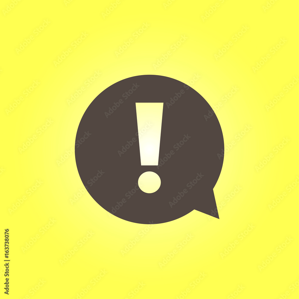 Exclamation mark. Hazard warning symbol. Flat design style. Vector. Exclamation mark. Hazard warning symbol. Flat design style. Vector.
