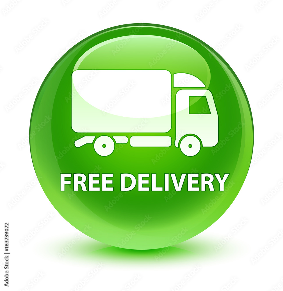 Free delivery glassy green round button Free delivery glassy green round button