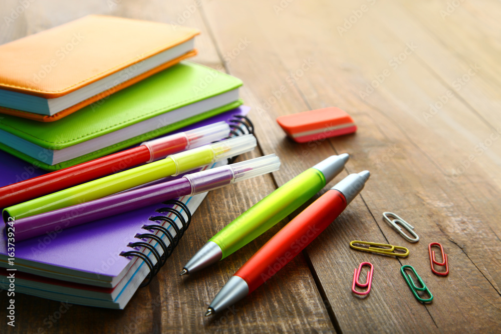 Notepads and pens Notepads and pens