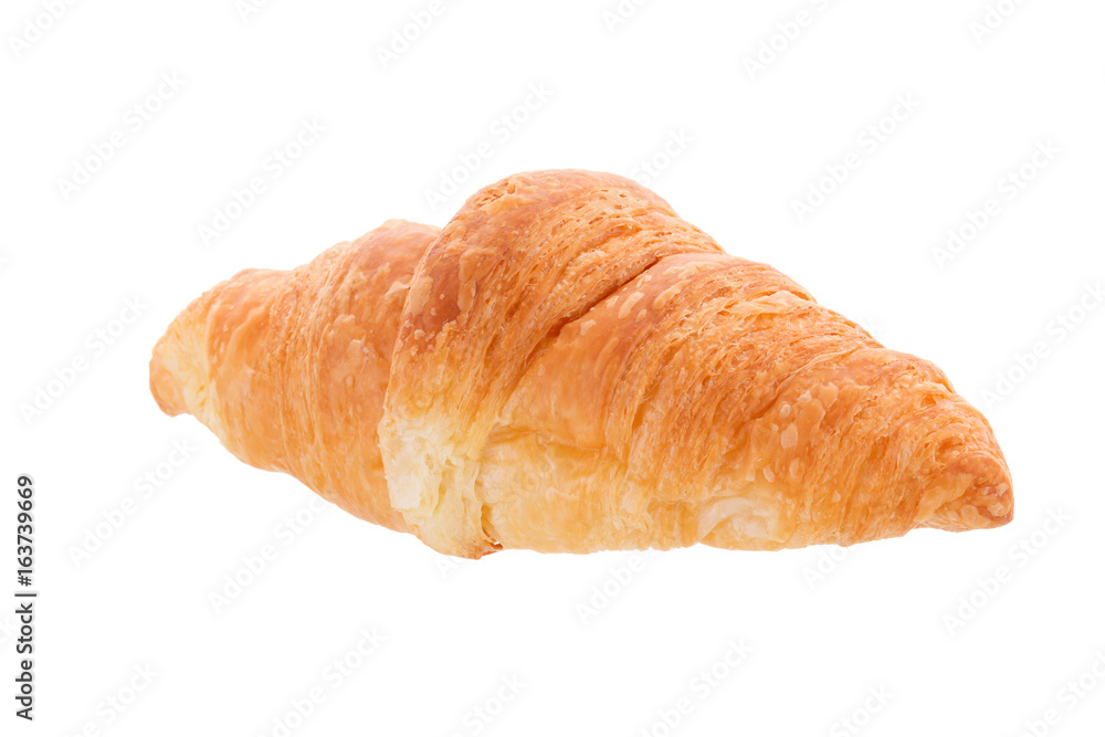 Freshly baked croissants isolated on a white background Freshly baked croissants isolated on a white background