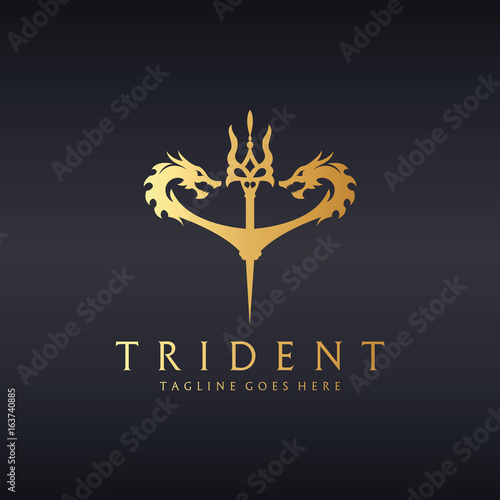 Dragon weapon. Trident logo