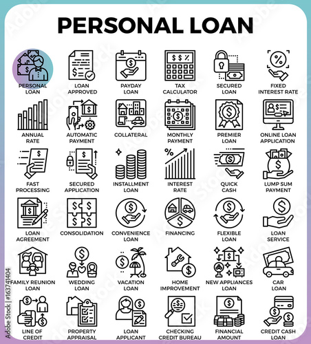 Personal loan icons