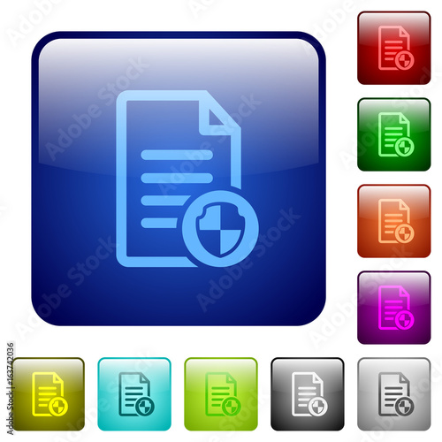 Document protect color square buttons