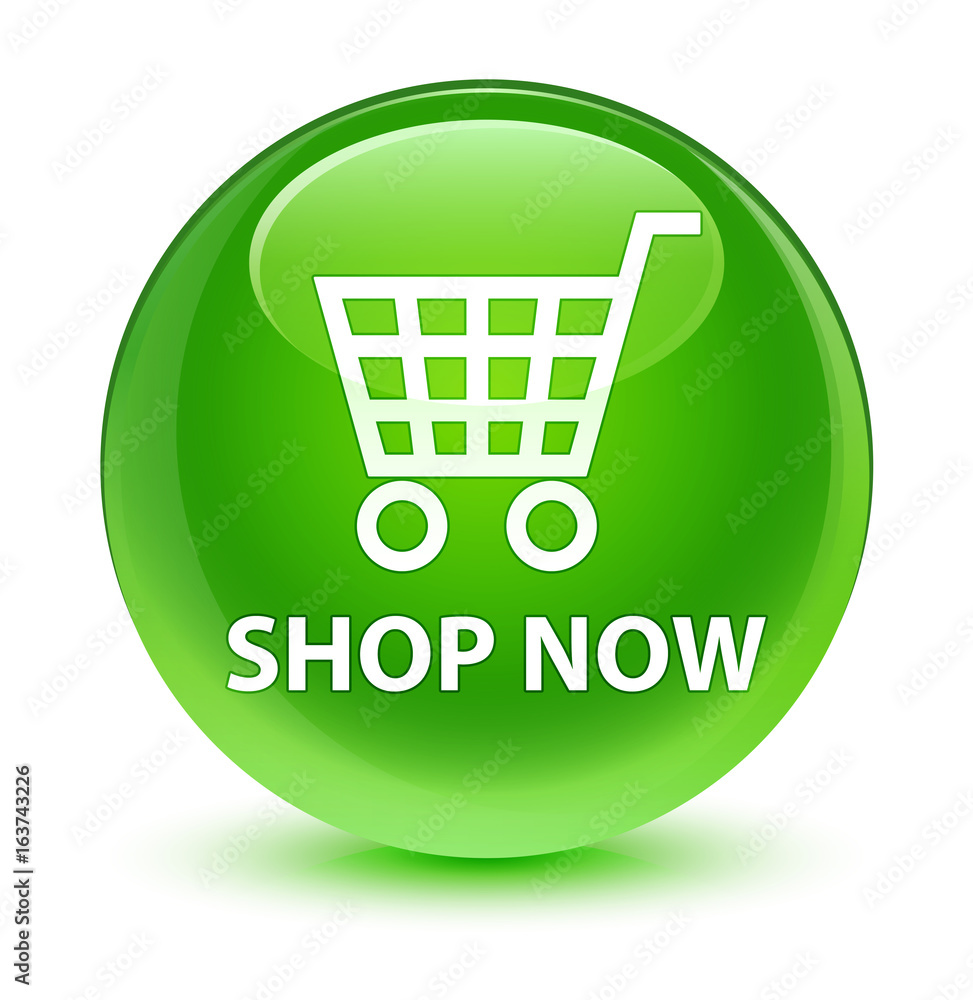 Shop now glassy green round button Shop now glassy green round button