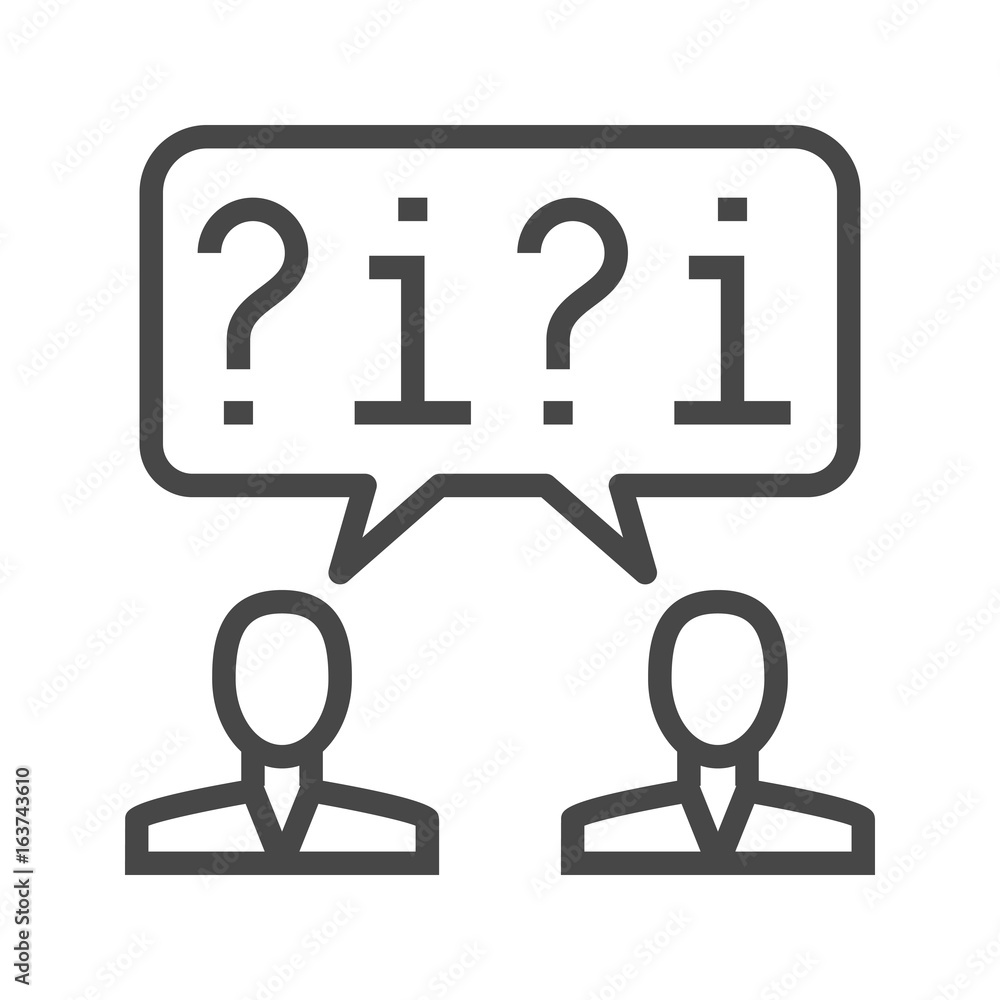 Dialogue Thin Line Vector Icon. Flat icon isolated on the white background. Editable EPS file. Vector illustration. Dialogue Thin Line Vector Icon. Flat icon isolated on the white background. Editable EPS file. Vector illustration.