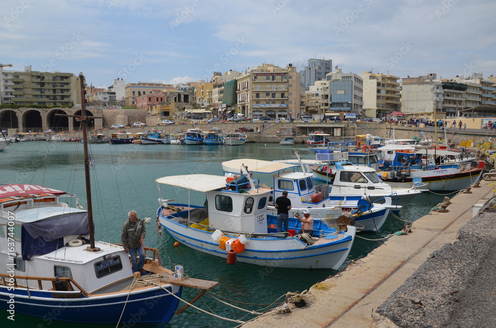 Heraklion, Crète, Petit port de pêche