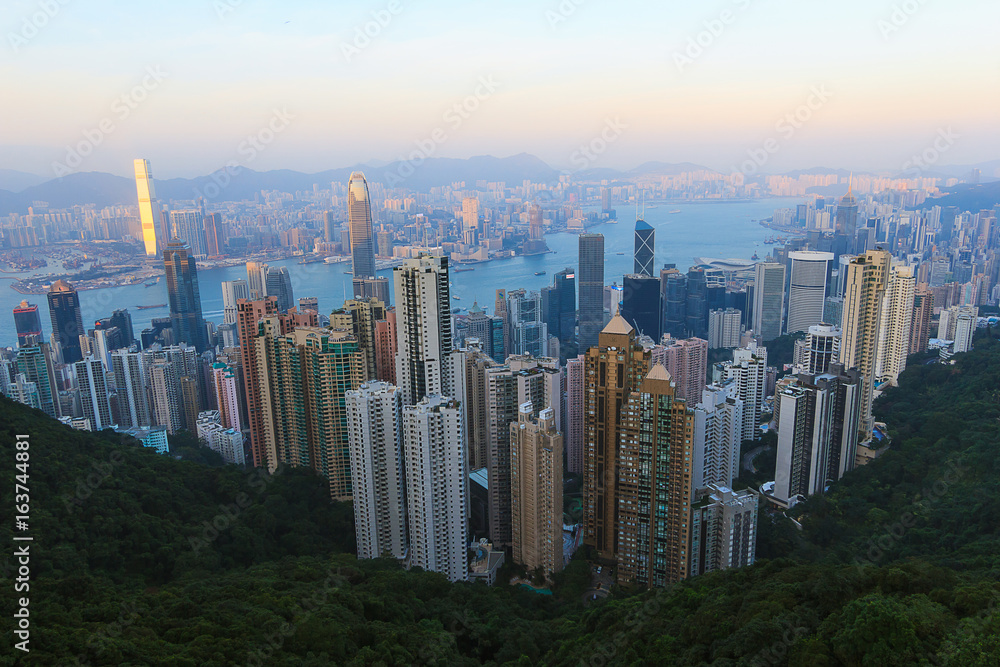 Hong Kong Panorama View from The Peak