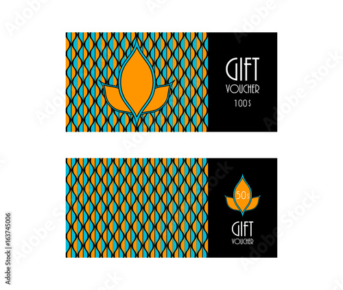 special voucher design, gift card, advertisement labels