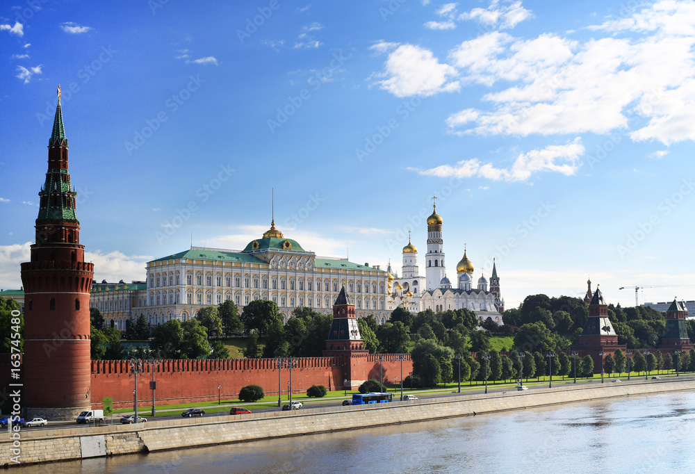 Russia, beautiful view of the Moscow Kremlin