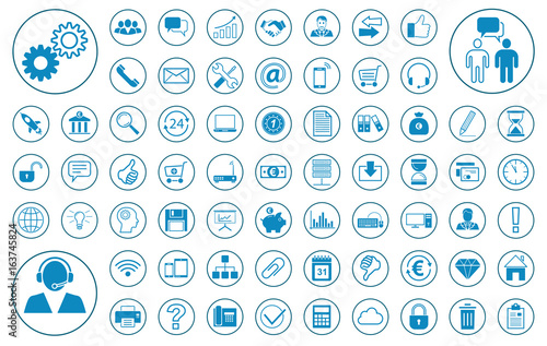 Business BIG Iconset - Blau (Kreis)