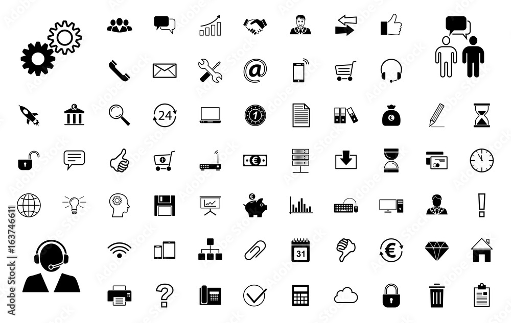 Business BIG Iconset - Schwarz Business BIG Iconset - Schwarz