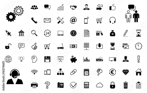 Business BIG Iconset - Schwarz