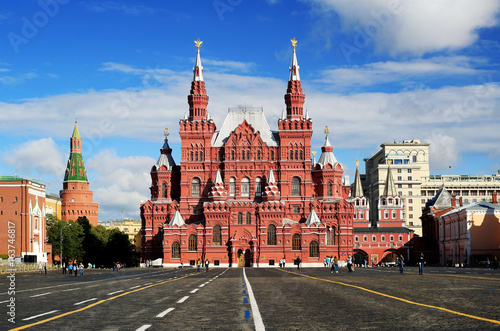 Red square in Moscow, Russia, building of the historical Museum