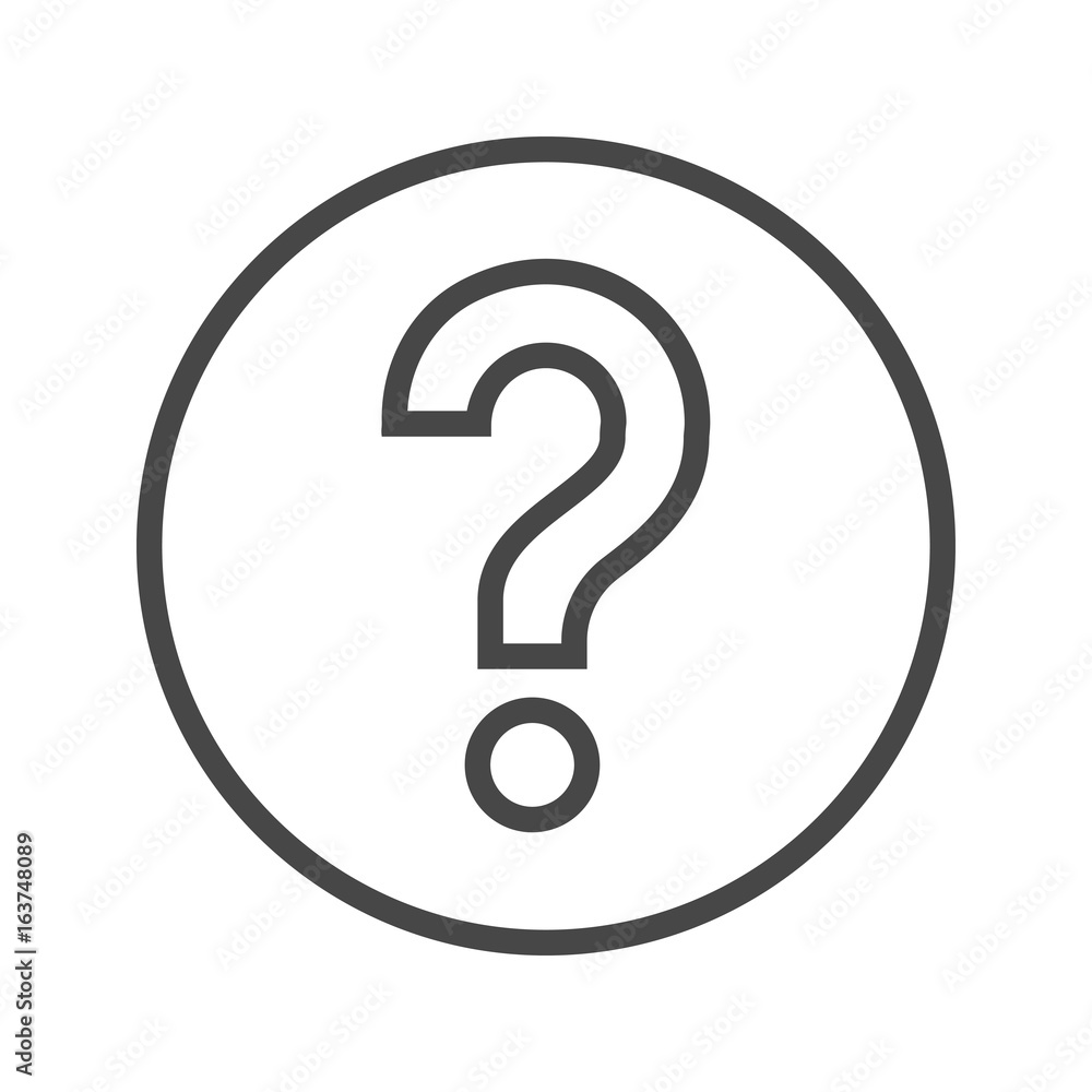 Question Mark Thin Line Vector Icon. Flat icon isolated on the white background. Editable EPS file. Vector illustration. Question Mark Thin Line Vector Icon. Flat icon isolated on the white background. Editable EPS file. Vector illustration.