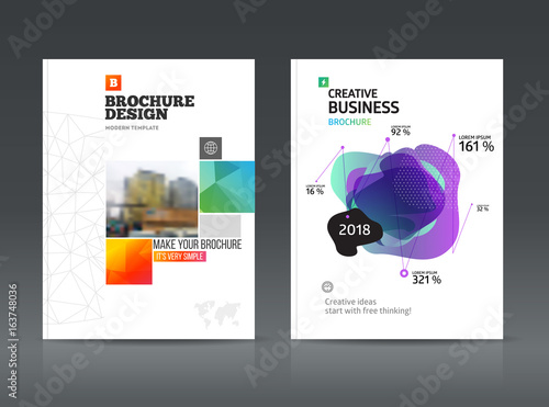 Abstract business Brochure design vector template in A4 size. 