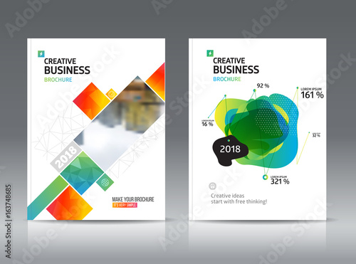 Fényképezés Abstract business Brochure design vector template in A4 size.