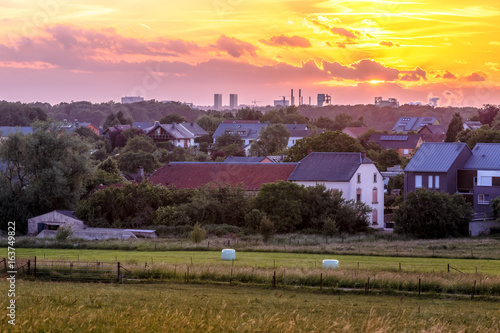 Sunset in Contern, Luxembourg photo