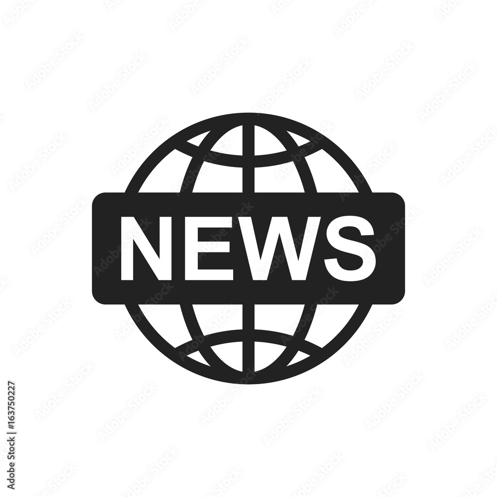 World news flat vector icon. News symbol logo illustration. World news flat vector icon. News symbol logo illustration.