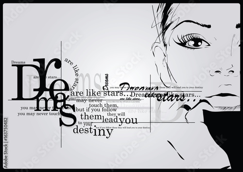 Obraz na płótnie Moda cytat z mody kobieta.