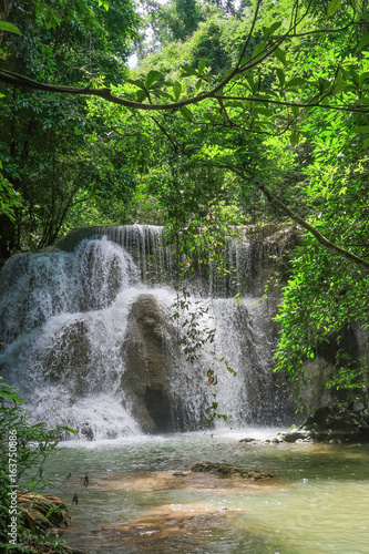 Huay Mae khamin waterfall in National Park Srinakarin  Kanchanaburi  western of Thailand
