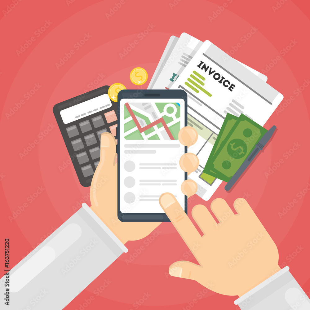 Invoice concept illustration. Invoice concept illustration.