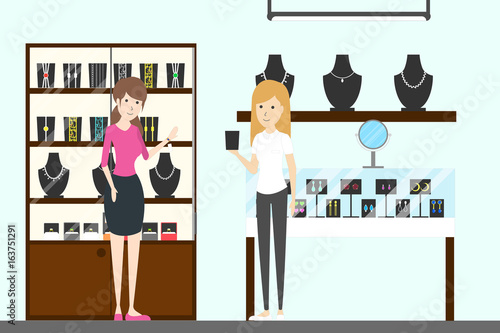 Jewelry store interior.