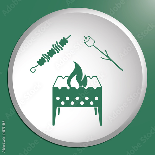 Brazier, zephyr and kebab icon