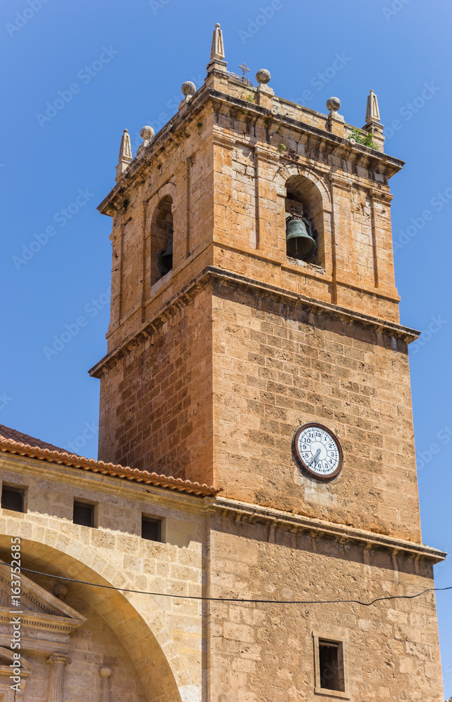 Bellfry of the historic church of Ayora